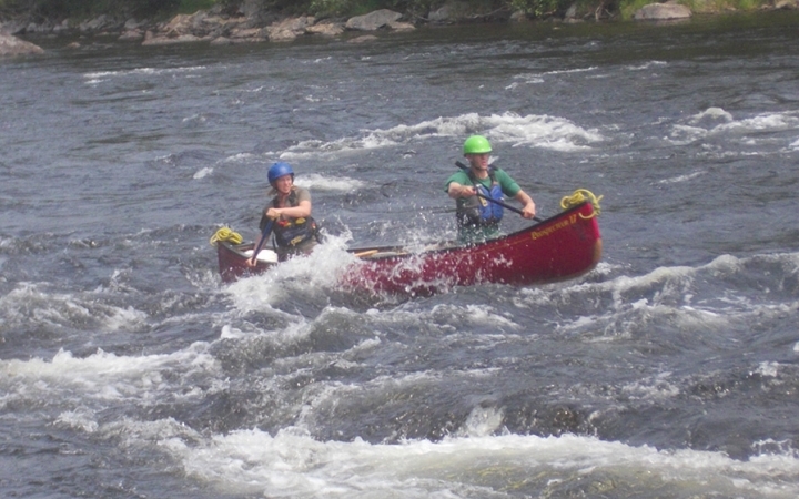 whitewater canoeing course in maine